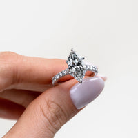 Anillo de Compromiso Sidestones 2.00 mm Marquise