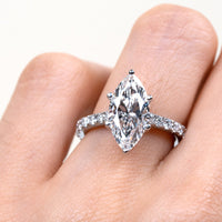 Anillo de Compromiso Sidestones 2.00 mm Marquise