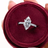 Anillo de Compromiso Sidestones 2.00 mm Marquise