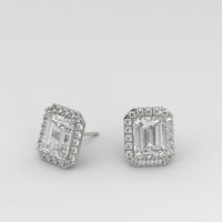 Studs Emerald Halo