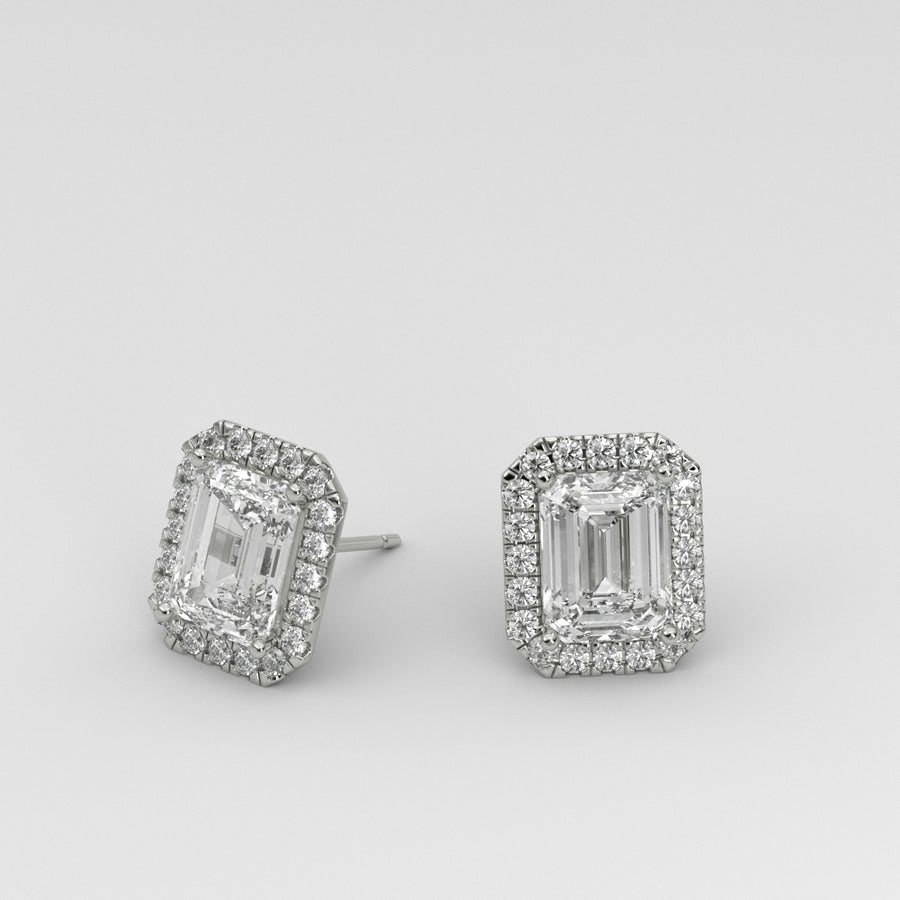 Studs Emerald Halo
