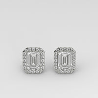 Studs Emerald Halo