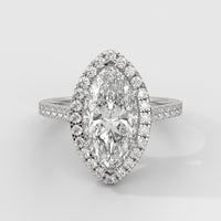 Anillo de Compromiso Halo Marquise