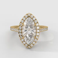 Anillo de Compromiso Halo Marquise