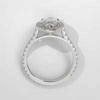 Anillo de Compromiso Halo Marquise