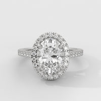 Anillo de Compromiso Halo Oval