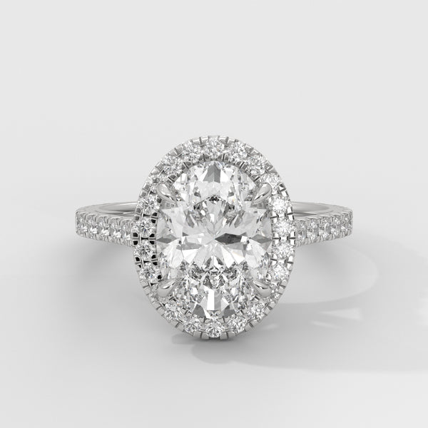 Anillo de Compromiso Halo Oval