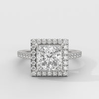 Anillo de Compromiso Halo Princess