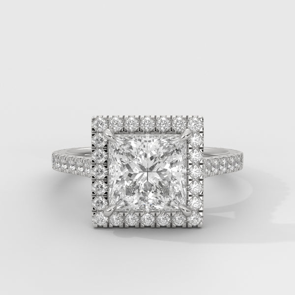 Anillo de Compromiso Halo Princess