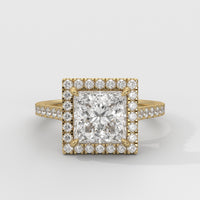 Anillo de Compromiso Halo Princess