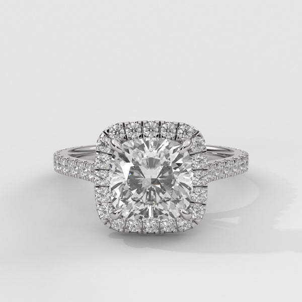 Anillo de Compromiso Halo Cushion