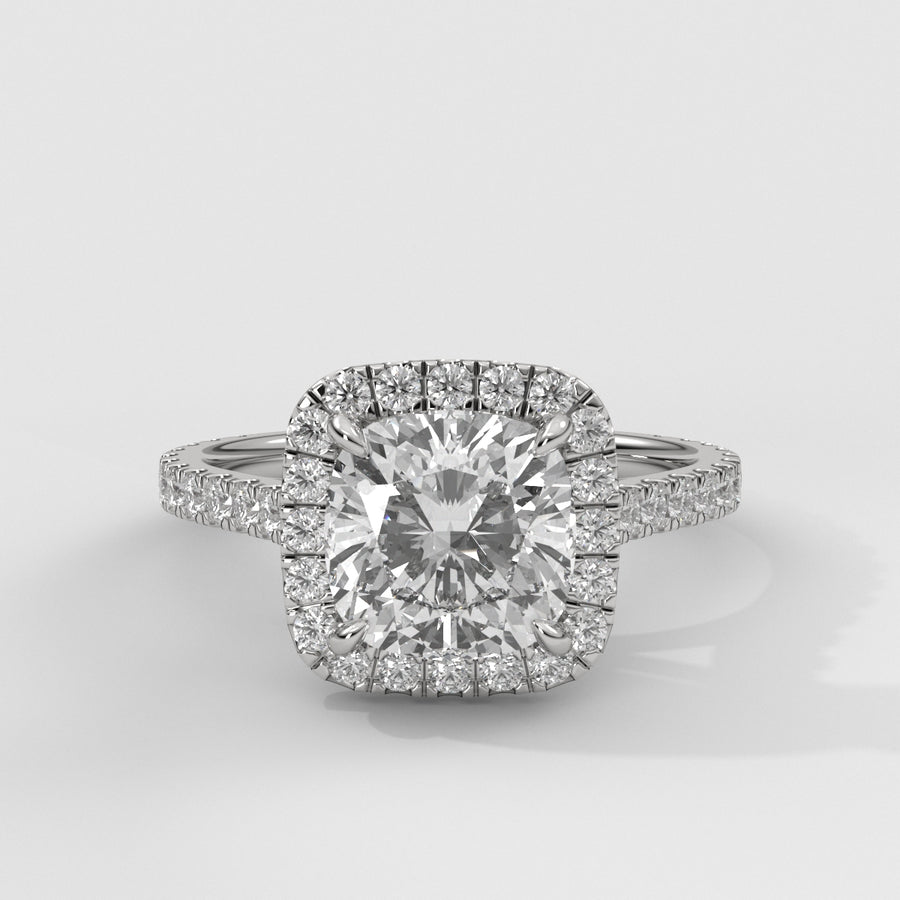 Anillo de Compromiso Halo Cushion