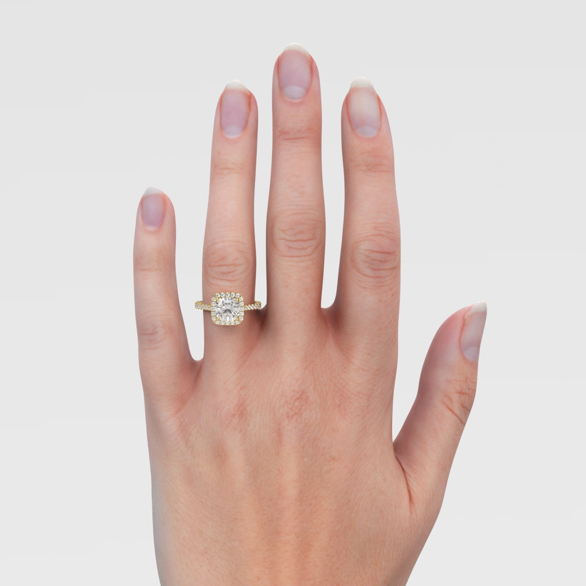 Anillo de Compromiso Halo Cushion