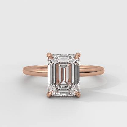 Anillo de Compromiso Hidden Halo Emerald