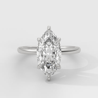 Anillo de Compromiso Hidden Halo Marquise