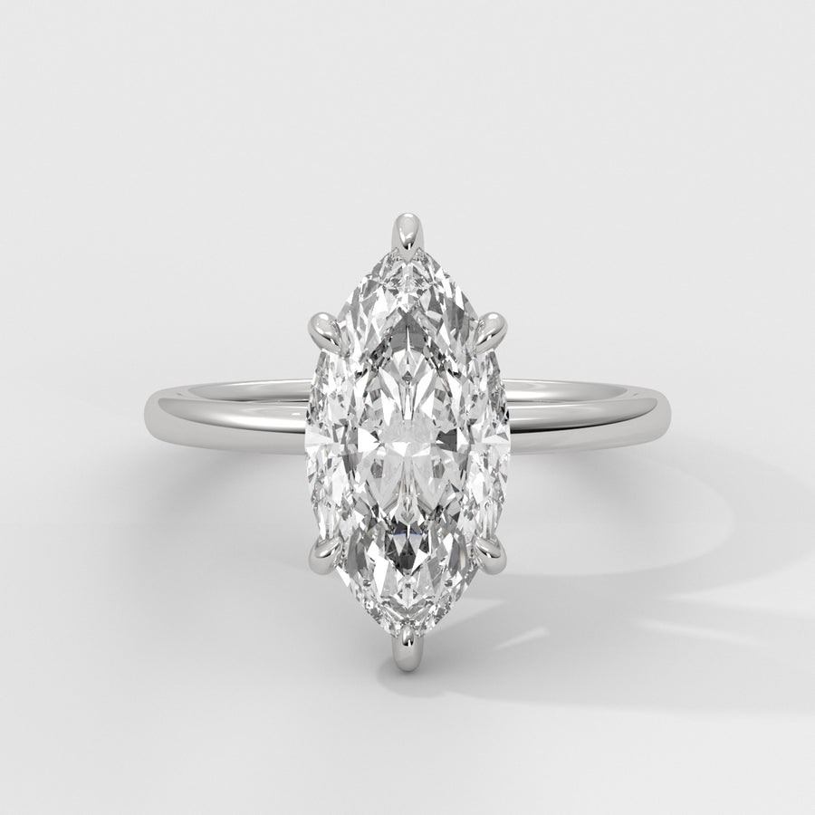 Anillo de Compromiso Hidden Halo Marquise