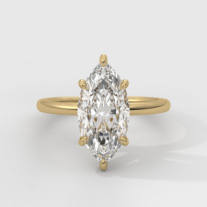 Anillo de Compromiso Hidden Halo Marquise