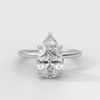 Anillo de Compromiso Hidden Halo Pear