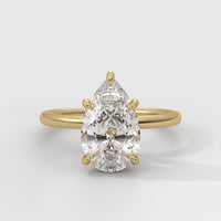 Anillo de Compromiso Hidden Halo Pear
