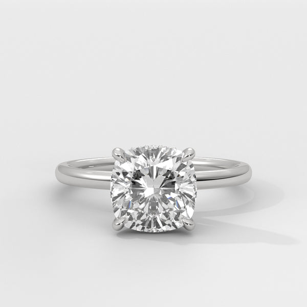 Anillo de Compromiso Hidden Halo Cushion