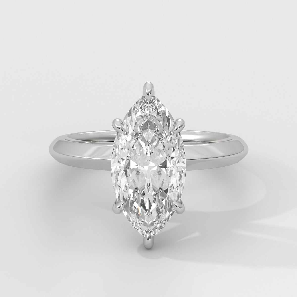 Anillo de Compromiso Knife Edge Marquise