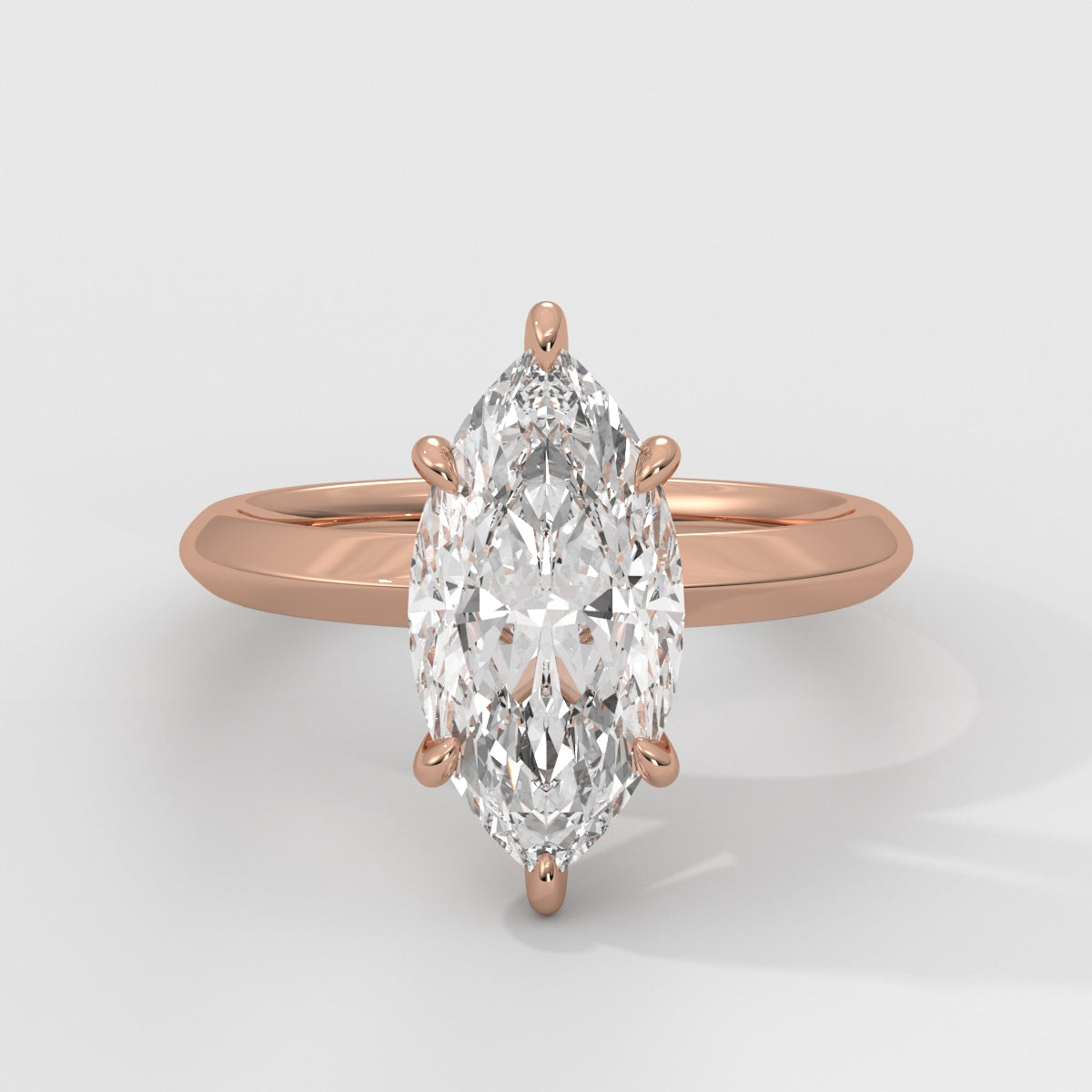 Anillo de Compromiso Knife Edge Marquise