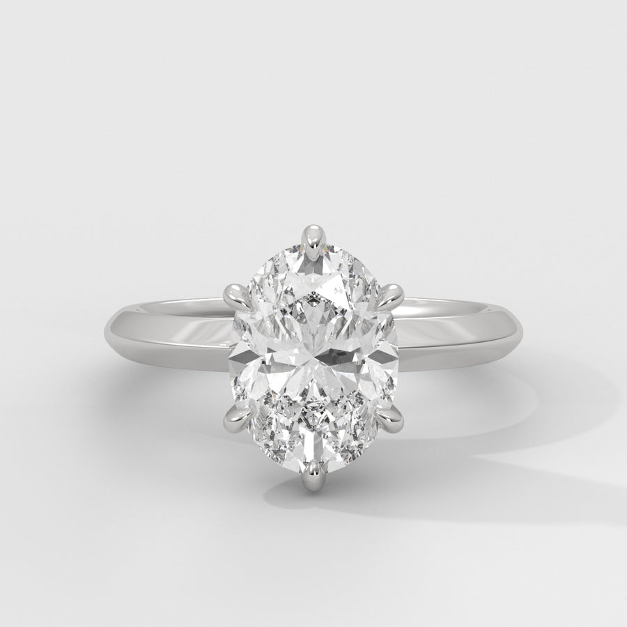 Anillo de Compromiso Knife Edge Oval