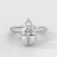 Anillo de Compromiso Knife Edge Pear
