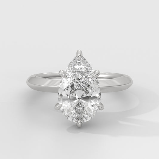 Anillo de Compromiso Knife Edge Pear