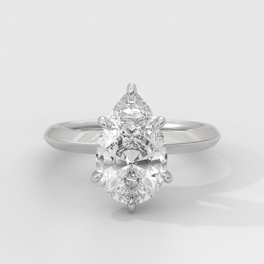 Anillo de Compromiso Knife Edge Pear