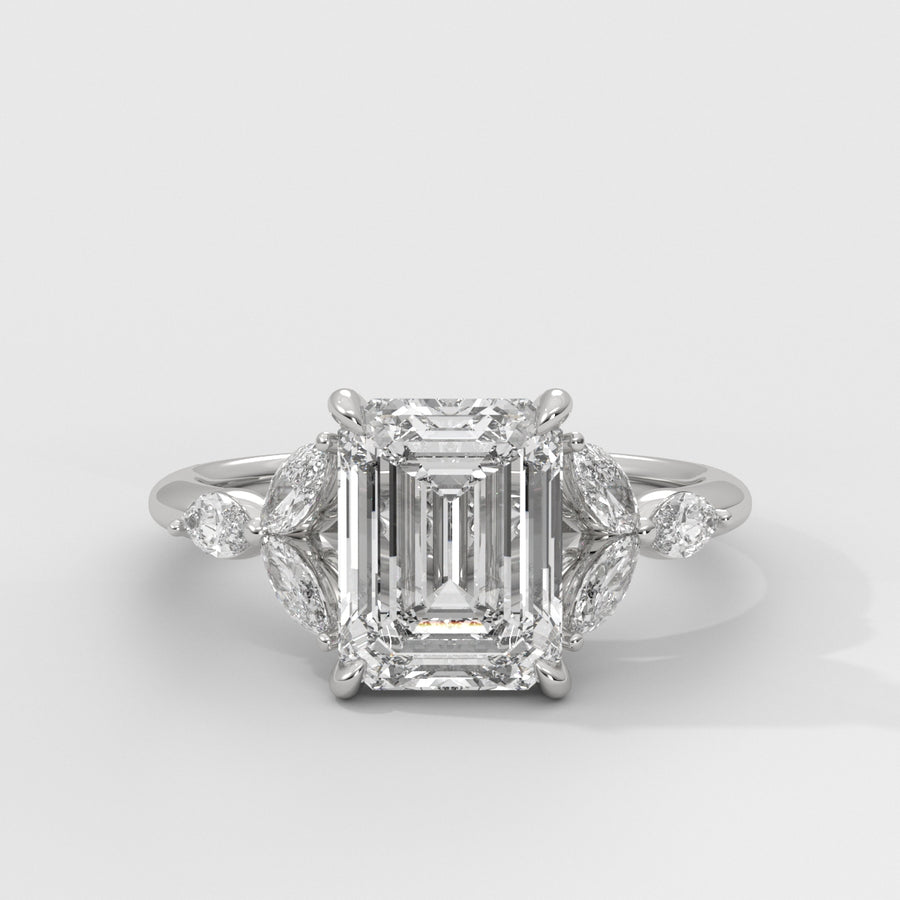 Anillo de Compromiso Laurel Emerald