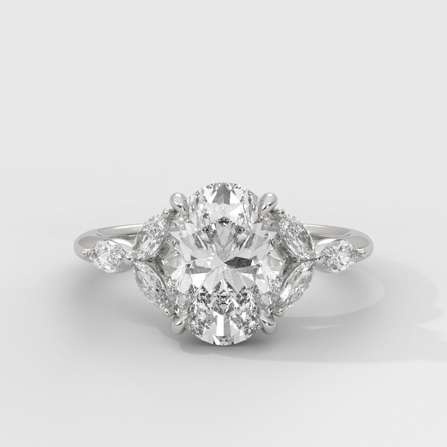 Anillo de Compromiso Laurel Oval