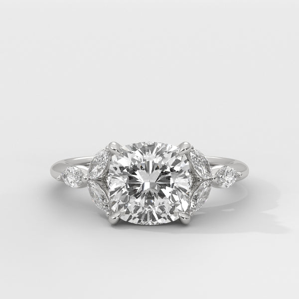 Anillo de Compromiso Laurel Cushion