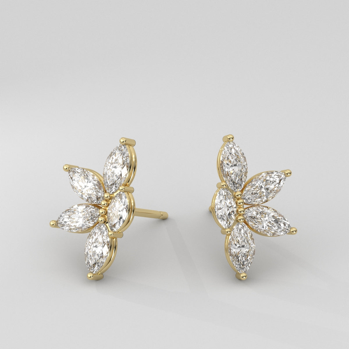 Aretes Cluster Marquise
