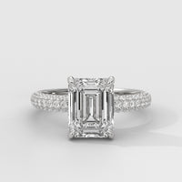 Anillo de Compromiso Pavé Emerald