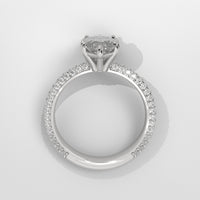 Anillo de Compromiso Pavé Emerald