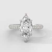 Anillo de Compromiso Pavé Marquise