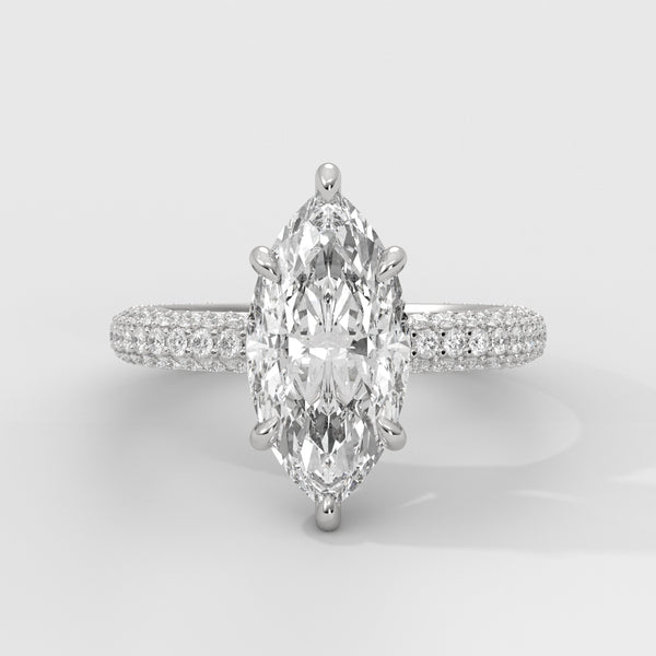 Anillo de Compromiso Pavé Marquise
