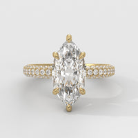 Anillo de Compromiso Pavé Marquise