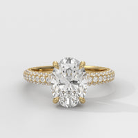 Anillo de Compromiso Pavé Oval