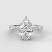 Anillo de Compromiso Pavé Pear
