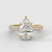 Anillo de Compromiso Pavé Pear