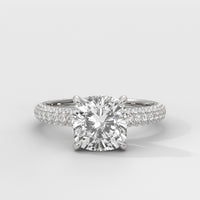 Anillo de Compromiso Pavé Cushion