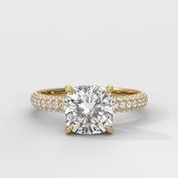 Anillo de Compromiso Pavé Cushion