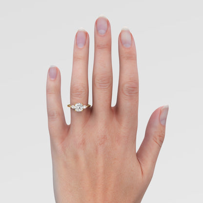 Anillo de Compromiso Sidestones Cushion
