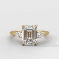 Anillo de Compromiso Sidestones Emerald