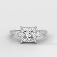 Anillo de Compromiso Sidestones Princess