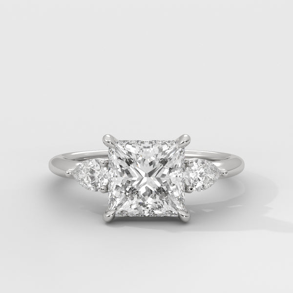Anillo de Compromiso Sidestones Princess