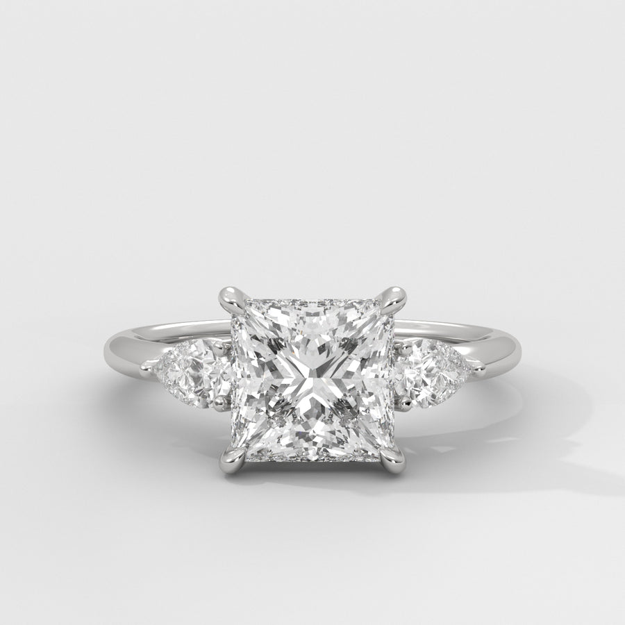 Anillo de Compromiso Sidestones Princess