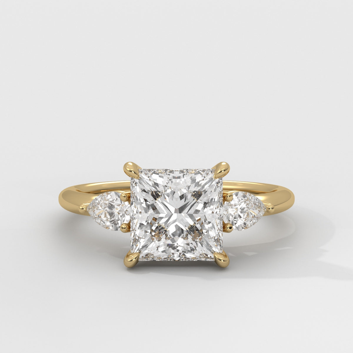 Anillo de Compromiso Sidestones Princess